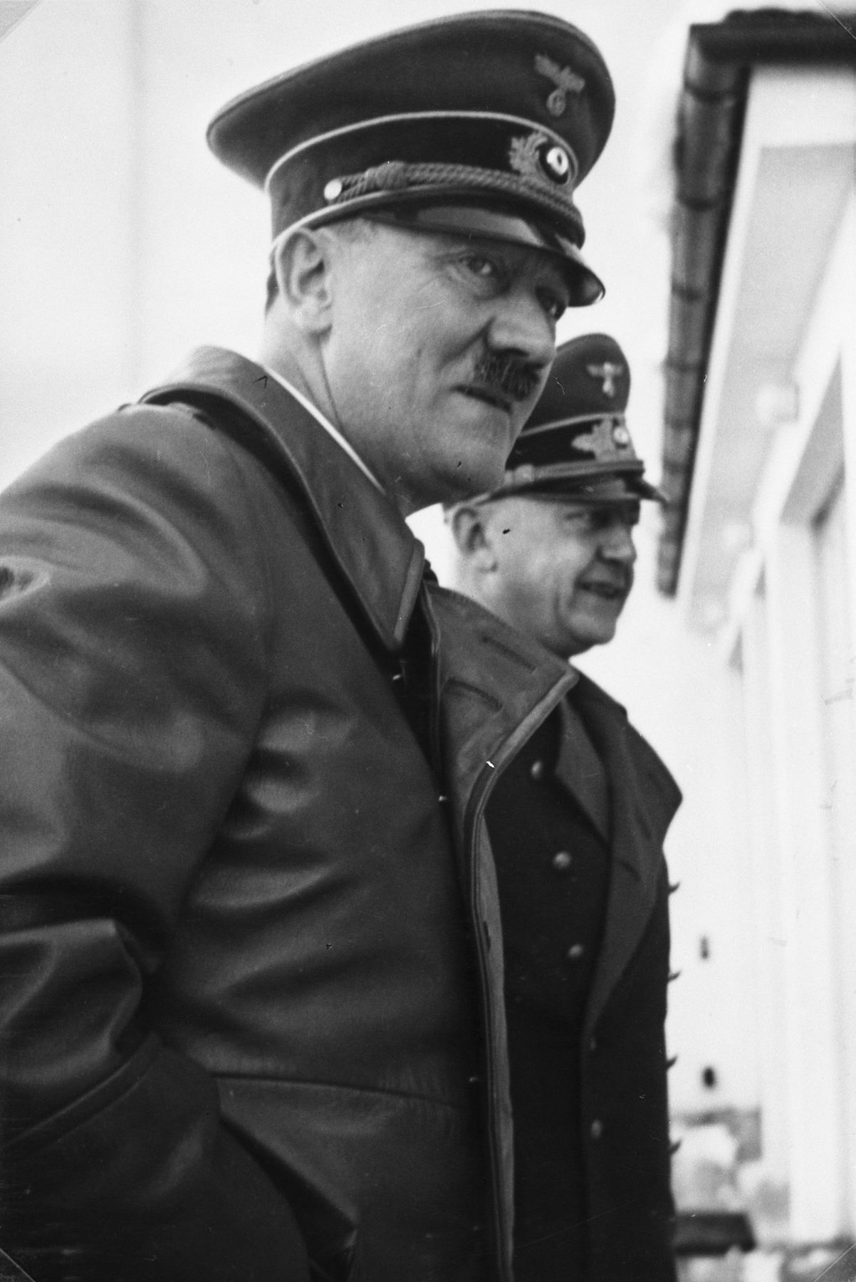 Adolf Hitler and Gauleiter Wagner on the Berghof terrace early January 1940, from Eva Braun's albums